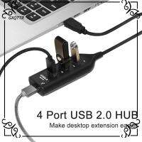 อะแดปเตอร์อเนกประสงค์ GXQTTR ไมโครความเร็วสูง4พอร์ต USB ฮับ2.0แล็ปท็อป PC เครื่องแยกอเนกประสงค์