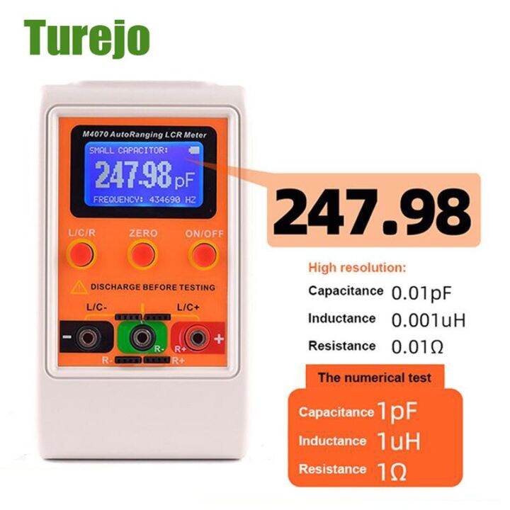 M4070 Digital LCR Meter AutoRange Component Capacitance Inductance Tester LCD Display USB Charge