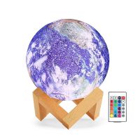 3D Earth Lamp Night Light Galaxy Lamp 15CM 16 Colors LED 3D Earth Light Change Touch And Remote Control Galaxy Light For Gifts Night Lights