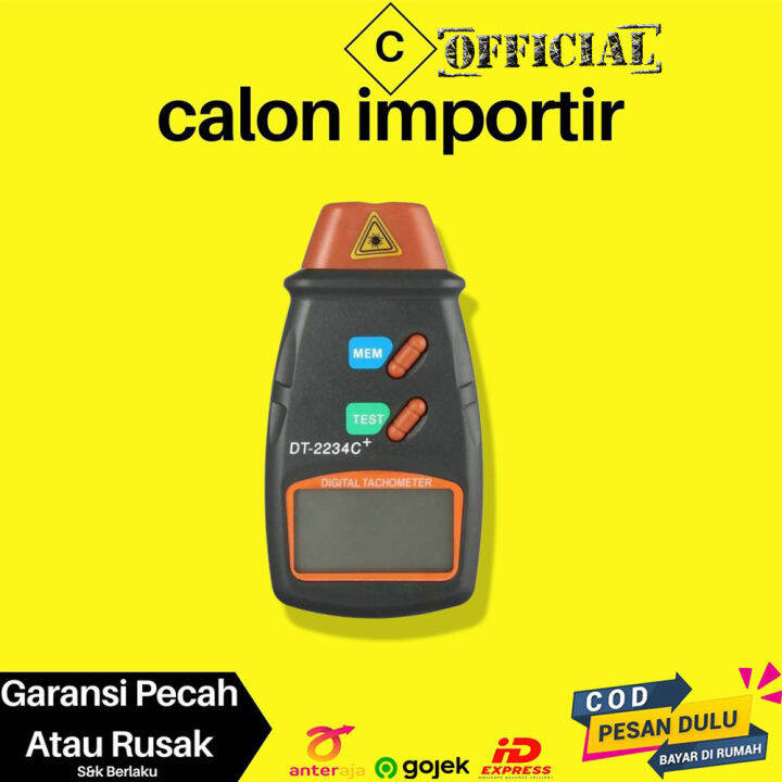 Techometer RPM Mobil Motor Mesin Digital Laser Photo LCD 2.5-100000 RPM ...