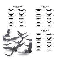 Halloween Decoration 3D Black PVC Bat Halloween Party DIY Decor Wall Sticker Bar Room Halloween Party Scary Props