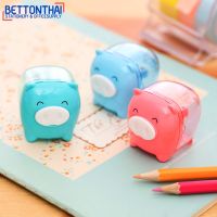 Deli 0557 Piggy 1-hole Sharpener กบเหลาดินสอทรงหมูน้อยสุดน่ารัก (คละสี 1 ชิ้น) เครื่องเหลาดินสอ ที่เหลาดินสอ กบ กบเหลา