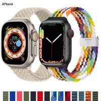 Slim Braided Solo Loop For Apple watch band 41mm 40mm 44mm 45mm 38mm 49mm correa bracelet iWatch series 7 3 6 se 8 ultra strap Straps