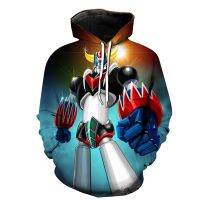 เสื้อฮู้ดดี้ลายยูเอฟโอหุ่นยนต์ Goldorak เสื้อสเวตเตอร์ผู้ชายแฟชั่น Grendizer 3d เสื้อโค้ทผู้หญิงเสื้อฮู้ดตัวใหญ่เด็กเสื้อผ้าแนวฮิปฮอป