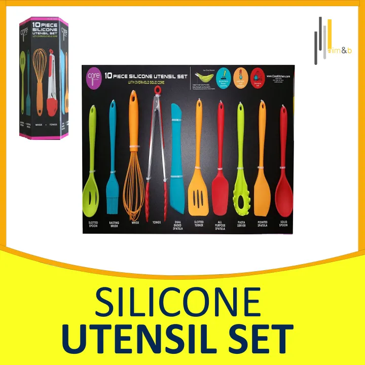 Core Kitchen 10 Piece Silicone Utensil Set Silicone Spatula Lazada PH