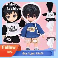 ALDRICH เสื้อโค้ทการ์ตูนแฟชั่น5สีตุ๊กตาทำมือตุ๊กตาเสื้อตุ๊กตาเสื้อกีฬาแขนยาวคุณภาพสูง1/11 OB11ตุ๊กตา/1/12ตุ๊กตาข้อต่อแบบเบ้า