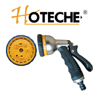 HOTECHE ฉีดน้ำ 8 ระบบอัลลอยด์ 8-PATTERN METAL SPRAY GUN WITH ZINC BODY