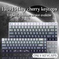 Polar Day Keycaps Black Grey Gradient Key Cap Cherry Profile ปุ่มกดคีย์บอร์ด PBT ไล่โทนสีดํา สีเทา สําหรับคีย์บอร์ด MX Switch 75 84 87 98