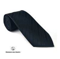 Giorgio Del Sarto Necktie 8.5 cm Black with Fabric Texture เนคไทสีดำมีเท็กเจอร์