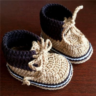 QYFLYXUE Crochet Baby Boots first Walker Shoes Knit High-top Tall Boots Shoes 8cm 9cm 10cm 11cm