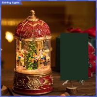 ไฟกล่องดนตรีแบบหมุนได้สำหรับวันเกิดกล่องดนตรีคริสต์มาสโคมไฟคริสต์มาส Baoblaze