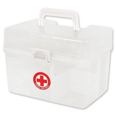 กล่องปฐมพยาบาล กล่องยา กล่องใส่ยา กล่องยาสามัญประจำบ้าน กล่องยาที่บ้าน กล่องใส่ยา กล่องพยาบาล 2 ชั้นพร้อมช่องแบ่ง (18*24*17.8 cm) เกรดห้าง No.2554 เกรด A T0164