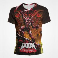 Doom Eternal เสื้อยืดเกมยิงปืน 3D พิมพ์ Street Wear ผู้ชายผู้หญิงแฟชั่นบวกขนาดเสื้อยืดแขนสั้นเสื้อยืดเสื้อยืดเสื้อผ้าด้านบน XS-5XL