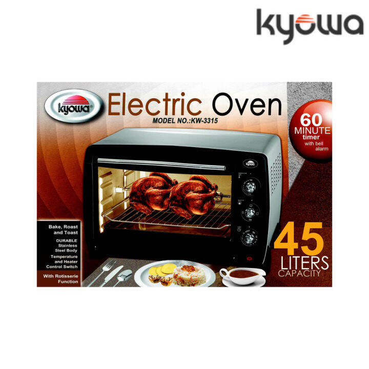Kyowa Electric Oven Stainless Steel Body 45L KW3315 with Convection Function Double Wall Door