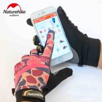 Naturehike Mens Ultra-Thin Wear-Resistant efingers Climbing Glove Women Full Finger Printed Touch Screen Cycling Gloves