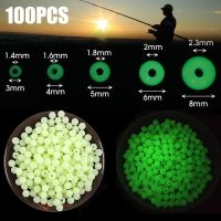 100PCS Night Fishing Floats Bead Glowing Balls Bass Bait Luminous Light Glowing Circular Glow 3mm-10mm Lure Accessories Accessories