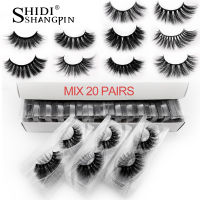 20 pairs mink eyelashes in bulk mix 10 styles 3d natural long false eyelashes wholesale hand made lash vendors makeup