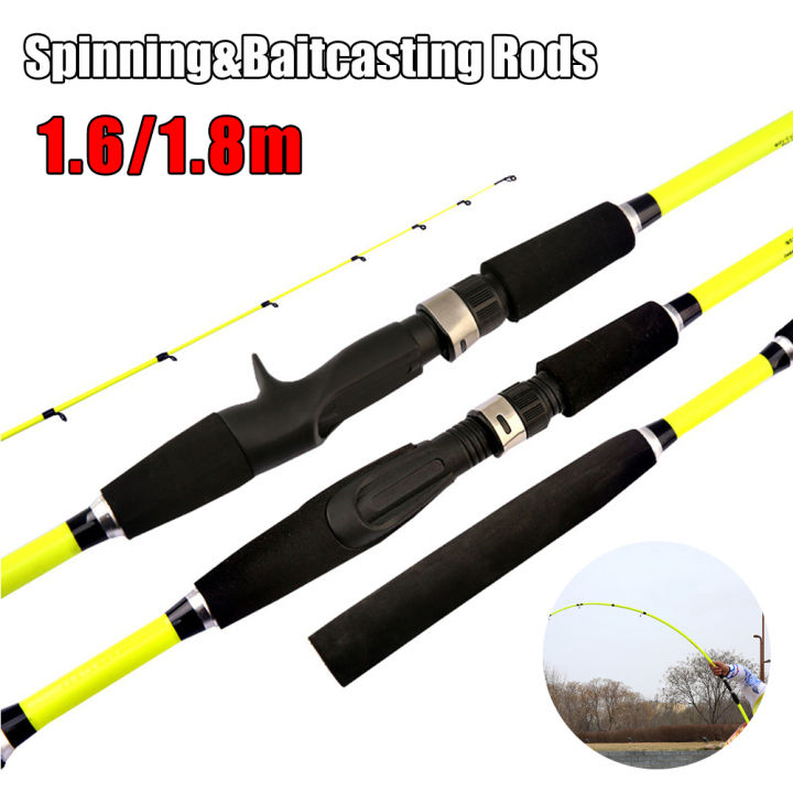 ฟรีเรือคันเบ็ดแบบพกพา1-6-1-8m-ไฟเบอร์กลาสปั่น-baitcasting-rod-lightweight-2ชิ้นเสา-eva-grip-น้ำจืดน้ำเค็ม-tackle