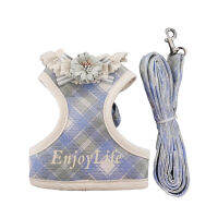 Enjoy Life เสื้อกั๊กปรับได้สุนัขขนาดเล็ก Cat Halter Harness Lead Breathable ผ้าสายคล้องคอสำหรับสุนัข Puppy Supplies