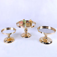 1pc Silver&amp;Gold Mirror Cake Stand Electroplating Metal Cupcake Wedding Party Dessert Table Decoration