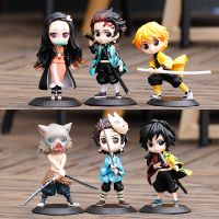 [Toy City] 1/6ชิ้นอะนิเมะรูปปีศาจฆ่า Q Posket Kimetsu ไม่มี Yaiba ตุ๊กตา T Anjiro Nezuko Zenitsu Kawaii รุ่นพีวีซีของเล่นตกแต่งสก์ท็อป