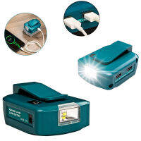 สำหรับ Makita 14.4V18V Li-Ion แบตเตอรี่ Dual USB Converter พอร์ต LED Light Spotlight ไฟฉายกลางแจ้งสำหรับแบตเตอรี่ Makita