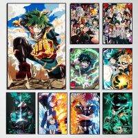 My Hero Academia ตัวอักษรโปสเตอร์-คลาสสิกญี่ปุ่นอะนิเมะผ้าใบพิมพ์สำหรับ Boy S Room Home Decor