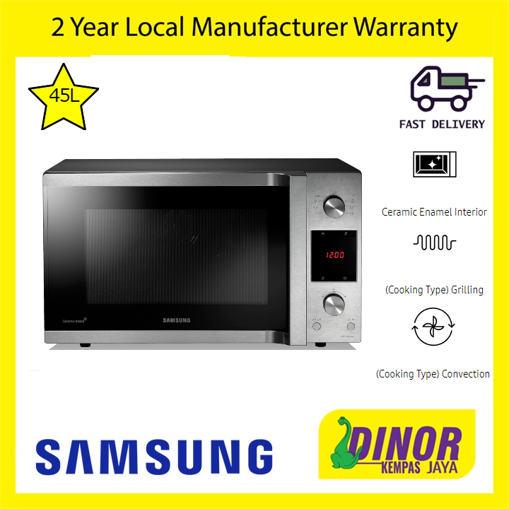 Samsung 45L Convection Microwave Oven With Big Capacity MC455THRCSR/SM Steam Clean Function Lazada