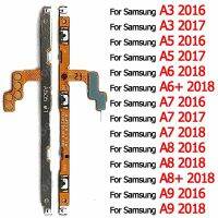 ปุ่มปรับระดับเสียงด้านข้างปุ่มเปิดปิดเหมาะสำหรับ A8 Samsung Galaxy A8พลัส + A9 2018 A3 A5 2016 A6 A6 + A7 2017อะไหล่