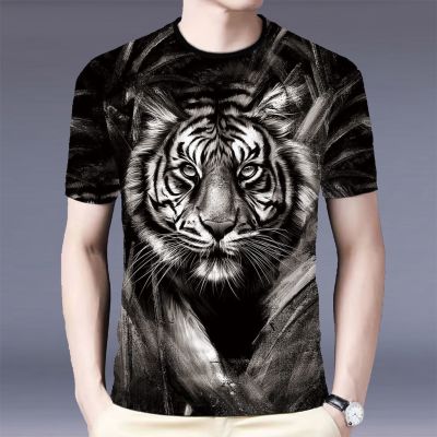 NEW Mens Tiger 3d Short Sleeve Clothes Creative Animal Digital O-neck Tiger 3D Print T-Shirt Women Tops