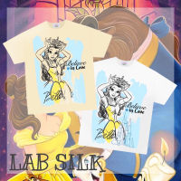 ◕◡◕ LAB SILK ◕◡◕ เสื้อยืด Crop SLIM &amp; Oversize สกรีนลาย Belle Princess  ลิมิเต็ดเฉพาะร้านนี้เล้ยย!!