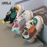 AMILA รองเท้ากีฬาสำหรับเด็ก New Boys รองเท้าสเก็ตบอร์ดรองเท้ากันลื่น Girls Casual Soft Sole Shoes Baby Shoes