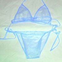 PVC Plastic Transparent Bra Underwear Suit Adult Sexy Lace Panties Glass Pants Clear Lingerie Set Non Disposable