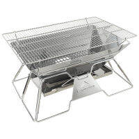 Campingmoon Stainless Steel Portable Camping Fire Pit (MT-3)เตาปิ้งย่างสแตนเลสสำหรับ 4-5 คน