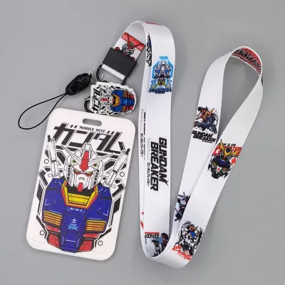 1 set Japanese Anime Card Cases card Lanyard Key Lanyard Cosplay Badge ID Cards Holders Neck Straps Keychains