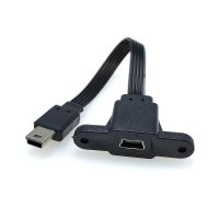 5CM-50CM 90° Right To Left Angled Mini USB 2.0 5Pin Male To Female Extension Cable Mini-usb for GPS Receiver