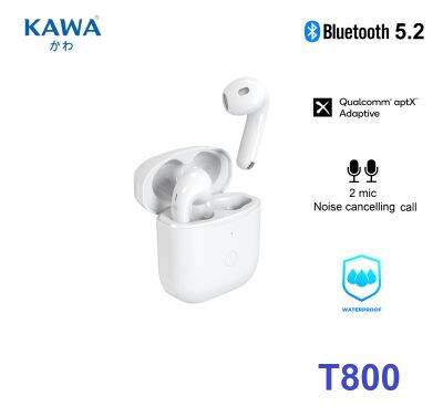 หูฟังบลูทูธ Kawa T800 tws คุยชัด ตัดเสียงรบกวนดี บลูทูธ 5.2 QCC3040 กันน้ำ รองรับ Aptx Adaptive หูฟังไร้สาย