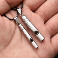 【CW】 Outdoor Titanium Emergency Whistle Loud Keychain Necklace Keyring for Survival Hiking