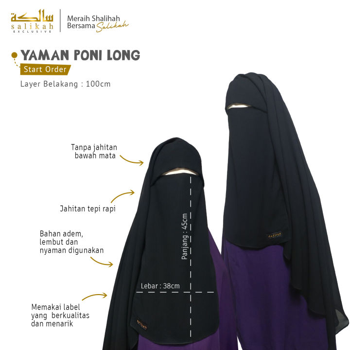 Niqab Yaman Poni Long Cadar Niqab Premium Lazada Indonesia