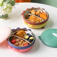 500ml stainless steel lunch box for kids dinosaur compartmentalized heated water insulation childrens cutlery food containers