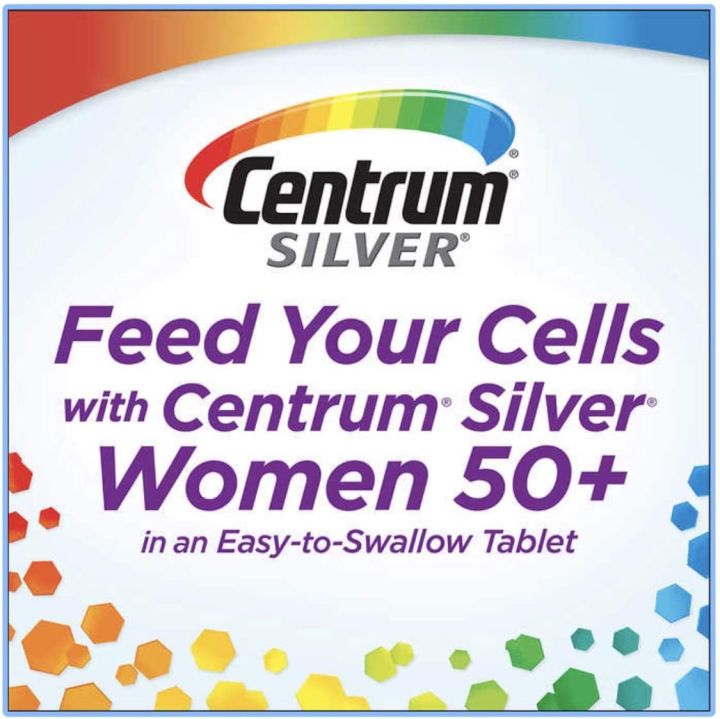 เซนทรัม-วิตามินรวม-silver-women-50-multivitamin-amp-minerals-275-tablets-centrum-สำหรับผู้หญิงวัย-50-ปีขึ้นไป