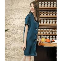 UNLIMON Womens Silk Short Sleeve Pajamas Nightdress