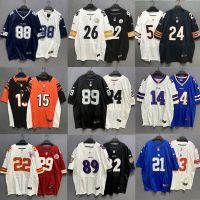 High quality olive clothing NFL Rugby Jersey hiphop Hip Hop Harajuku Style Half Sleeve Mid-Length American Football Vintage Time T-Shirt