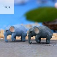SKJK มินิ สัตว์ บอนไซ เครื่องประดับ Terrarium รูปแกะสลัก ช้างจิ๋ว สวนนางฟ้า การตกแต่งบ้านตุ๊กตา