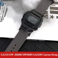 ♟คลื่นกระแทกสำหรับ Casio ไนลอน GW-B5600 GA110 DW5600 GA2100 GA2110นาฬิกาข้อมือสายผ้าแคนวาสดัดแปลงสายนาฬิกาข้อมือสำหรับ Apple Watch สีกากีสีดำสีเขียว