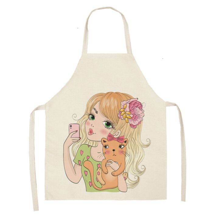 cartoon-portrait-style-apron-sleeveless-cotton-linen-aprons-girl-pattern-apron-for-kids-cleaning-pinafore-home-custom-aprons-bib