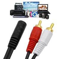 Universal 3.5mm Stereo Audio Adaptor Female Jack to 2 RCA Male Socket to Headphone 3.5 Y Adapter Unit Cable 50cm