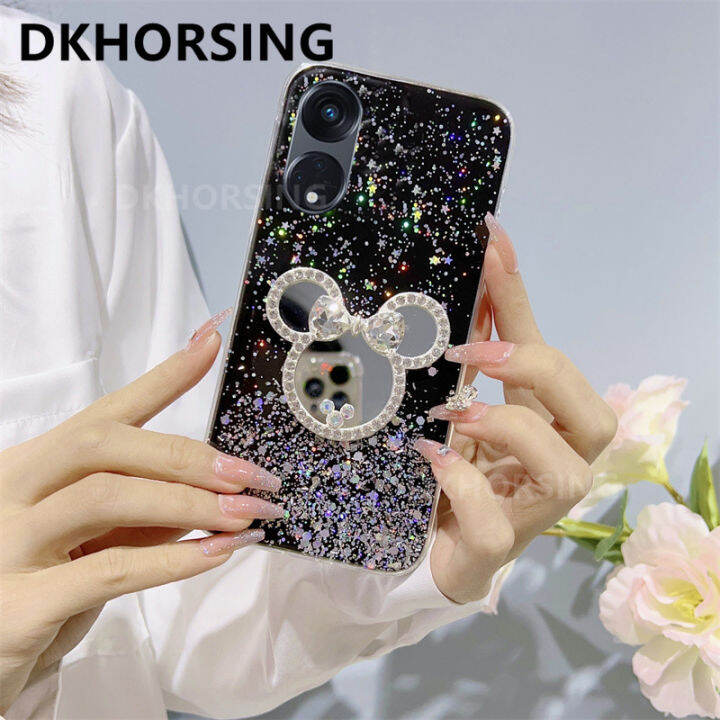 dkhorsing-เคสดาวระยิบระยับสุดหรูสำหรับ-oppo-a98-a78-a77-a57เคสโทรศัพท์เนื้อนิ่ม-tpu-a77s-a96-a76-a17-a17k-a16-a16k-ซิลิโคนใสใหม่ฝาหลัง5g-เคส-oppo-a78-5g-พร้อมขายึดกระจกเงาน่ารักแฟชัน