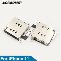 Aocarmo สำหรับ iPhone 11 Dual/ซิมการ์ดถาด Reader ช่องใส่ซ็อกเก็ต Flex Cable อะไหล่ซ่อม-WJJEE SHOP