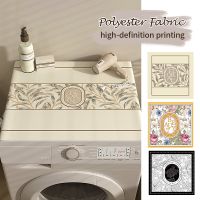 【lz】☼◄  Nordic Washing Machine Cover Almofada De Máquina De Lavar À Prova De Poeira Impermeável Microondas Geladeira Protetor Caso Bens Domésticos